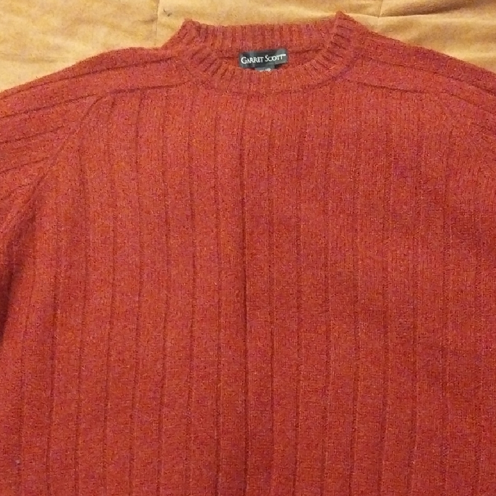 Men's Rust Turtleneck Sweater